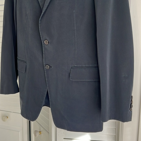 PRADA navy cupro blazer 54R - Picture 3 of 12